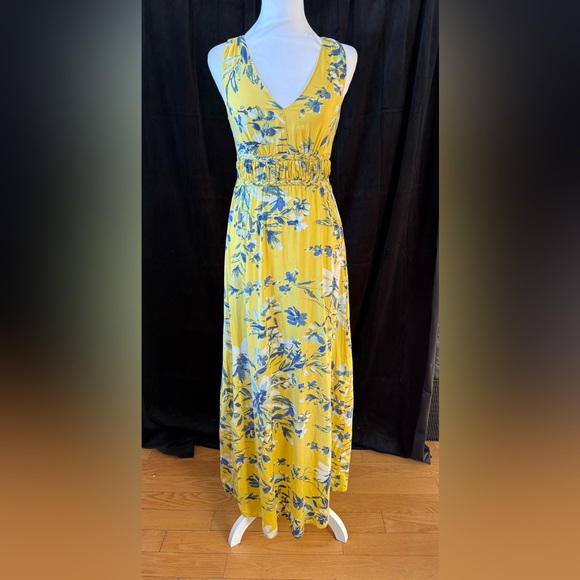 Japna yellow blue floral dress. Size XS - Picture 2 of 11